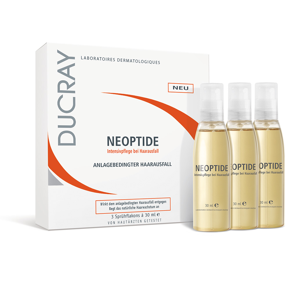 Ducray Neoptide Лосьон от выпадения волос, лосьон, 30 мл, 3 шт, от хронического выпадения волос у женщин фото