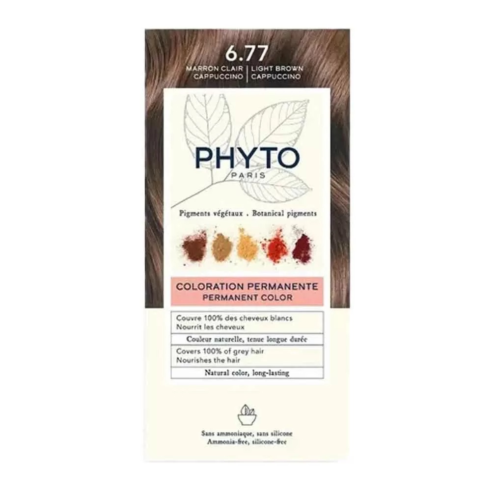 Phytosolba PhytoColor Краска для волос, 1 шт, тон 6.77 светлый каштан-капучино фото