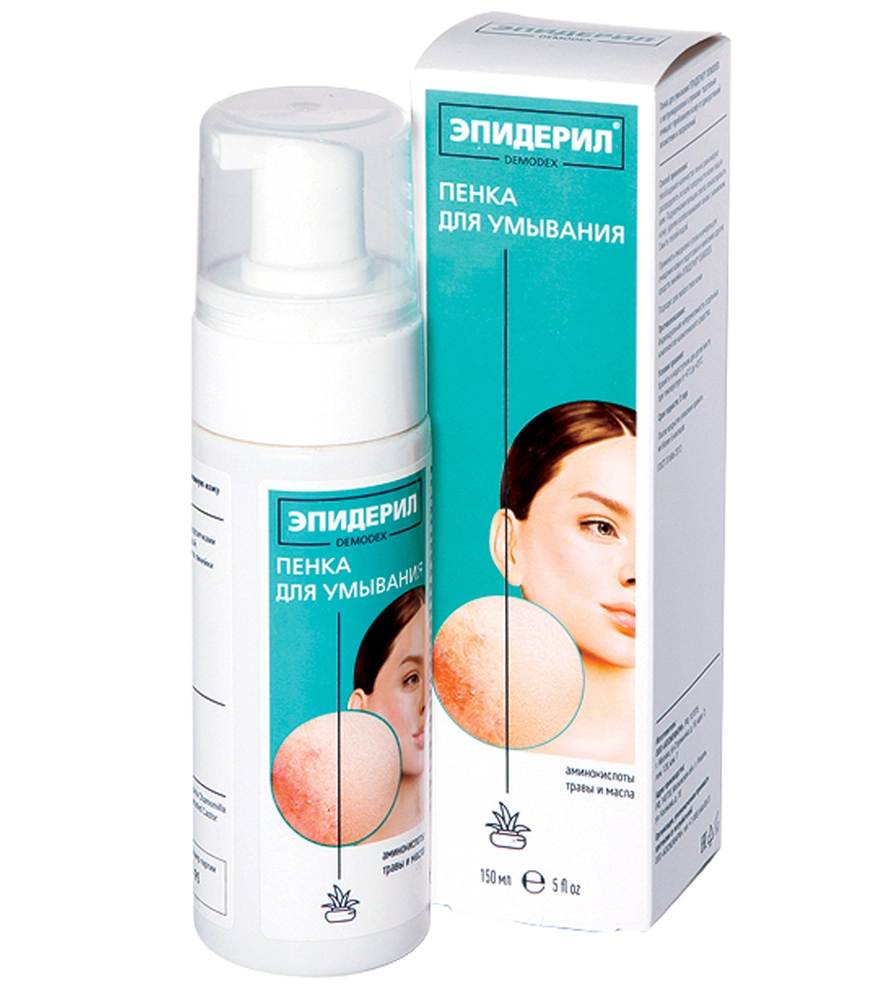 Эпидерил demodex пенка для умывания с аминокислотами и травами, пенка для лица, 150 мл, 1 шт. фото