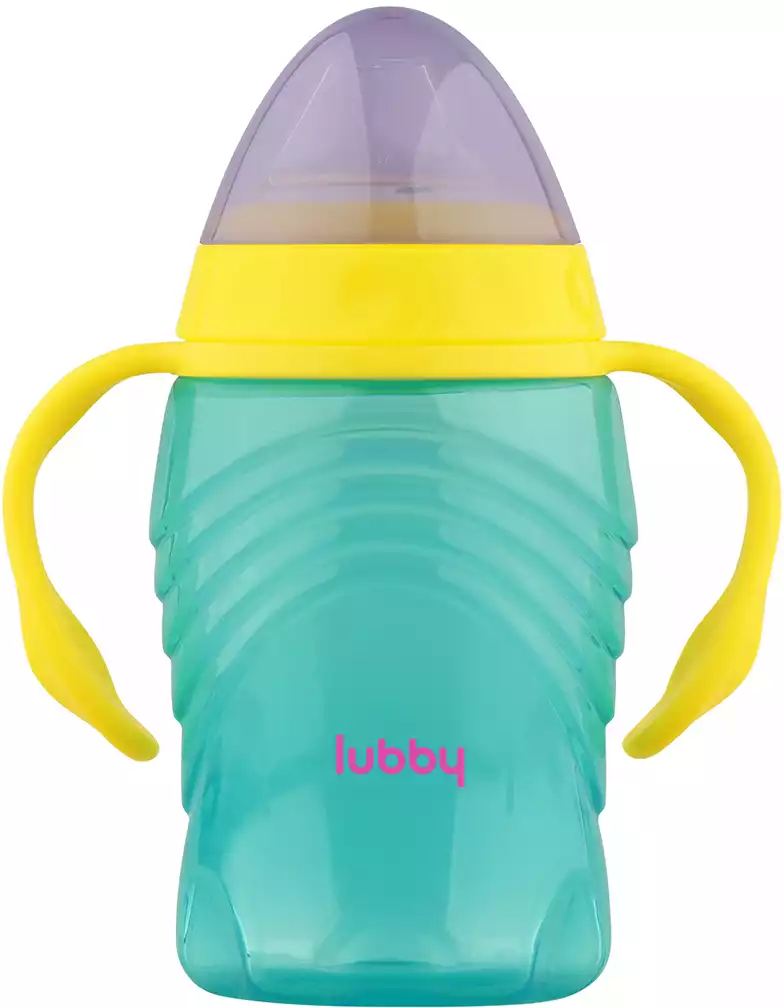 Lubby Поильник-непроливайка с ручками и мягким силиконовым носиком, 6+ мес, 300 мл, 1 шт, арт. 28529 фото