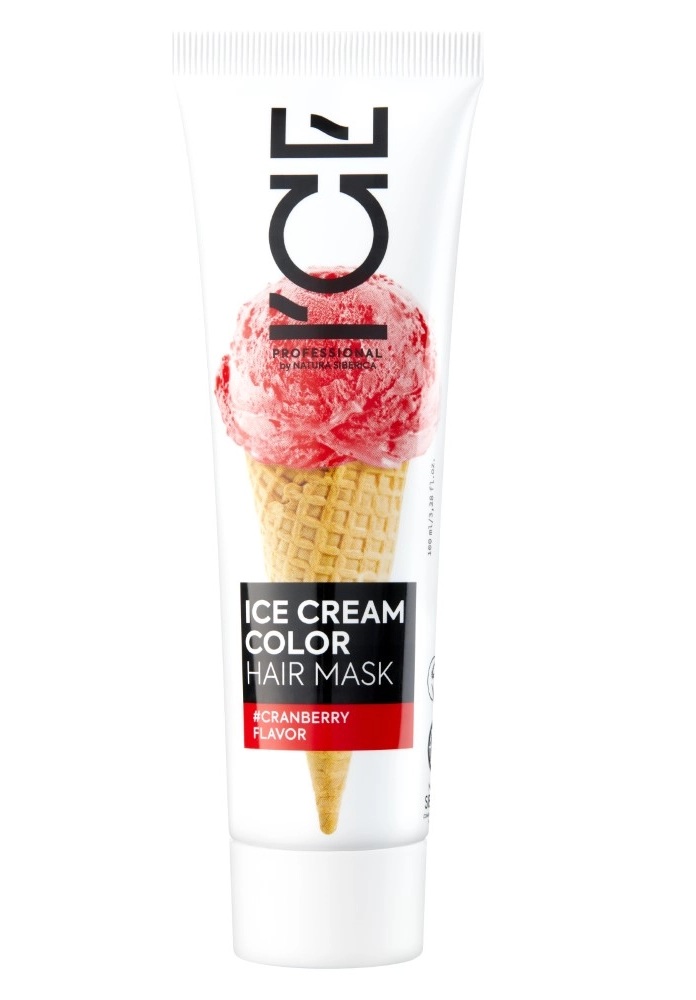 Ice cream color by Natura Siberica Маска для волос тонирующая, маска для волос, 100 мл, 1 шт, тон клюквенно-красный фото