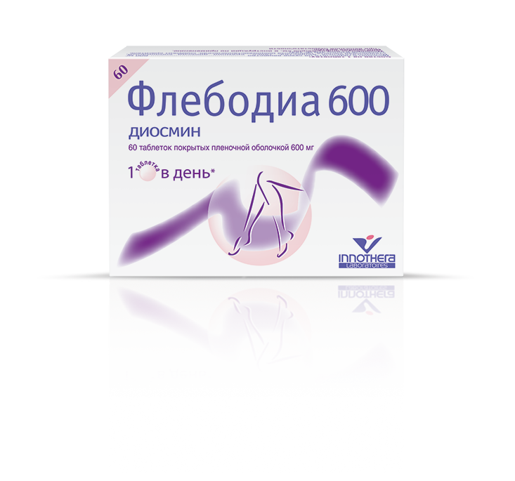 Флебодиа 600, 600 мг, таблетки, покрытые пленочной оболочкой, 60 шт. фото