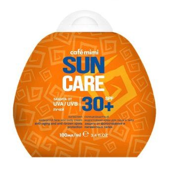 Cafe Mimi Sun care солнцезащитный водостойкий крем для лица и тела, крем, 100 мл, 1 шт, SPF 30+ фото