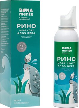 Bona Mente! Риноморе форте средство гигиеническое для местного применения, 23 г/л, раствор для местного применения, 150 мл, 1 шт, с алоэ вера фото