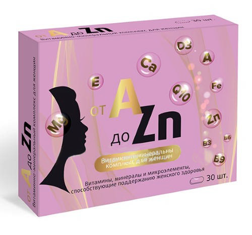 Витаминно-минеральный комплекс от A до Цинка для женщин, таблетки, покрытые пленочной оболочкой, 30 шт. фото