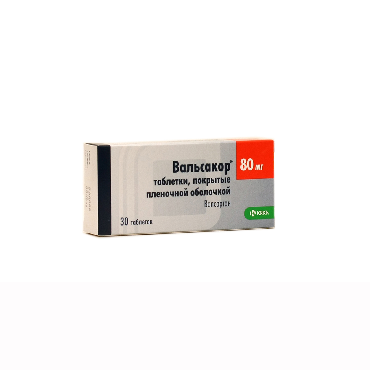 Вальсакор, 80 мг, таблетки, покрытые пленочной оболочкой, 30 шт. фото