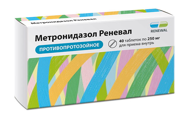 Метронидазол Реневал, 250 мг, таблетки, 40 шт. фото