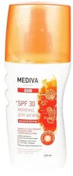 Mediva Sun, молочко для загара, 150 мл, 1 шт, SPF 30 фото