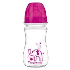 Canpol EasyStart Toys Бутылочка антиколиковая с широким горлышком, 240 мл, 1 шт, цвет в ассортименте, 3+ мес, арт. 35/206 фото