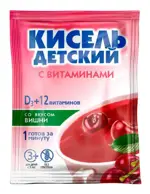 Витошка Кисель детский концентрат с витаминами, кисель, 25 г, 1 шт, вишня фото 