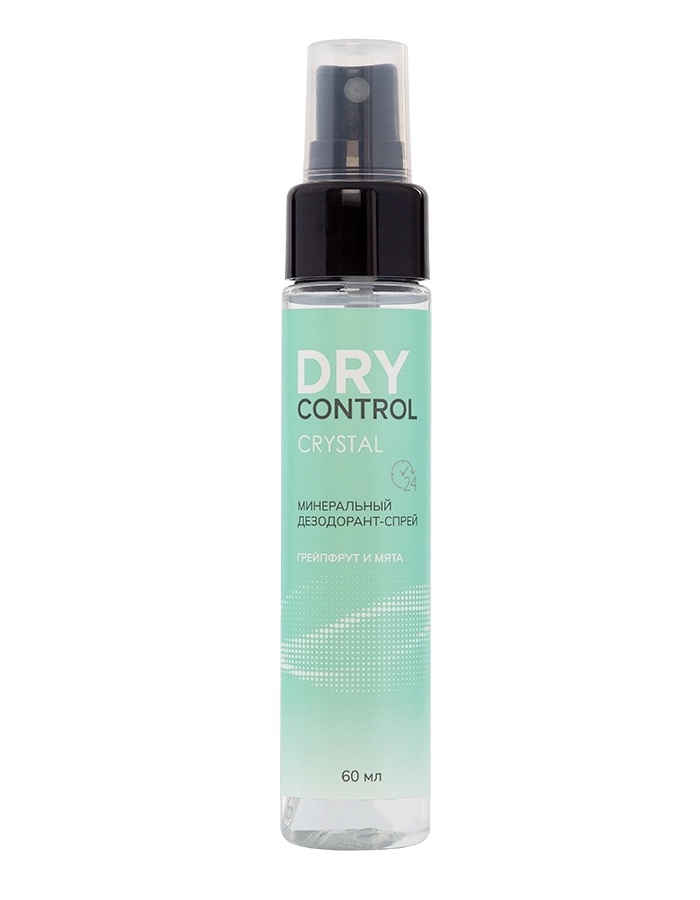 Dry Control Crystal Дезодорант минеральный, спрей, 60 мл, 1 шт, грейпфрут + мята фото