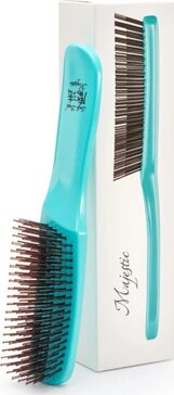Majestic Расческа универсальная для всех типов волос Тиффани, 1 шт, бирюзового цвета фото