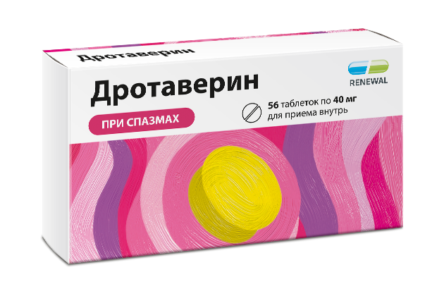 Дротаверин Реневал, 40 мг, таблетки, 56 шт. фото