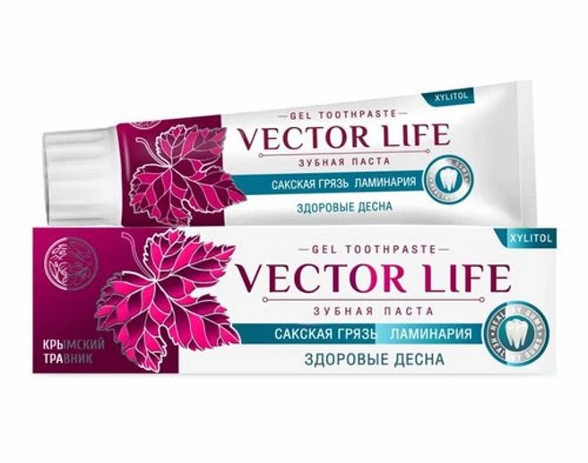 Крымский Травник VECTOR LIFE Зубная паста Здоровые десна, паста зубная, 100 г, 1 шт. фото