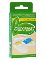 Luxplast Лейкопластырь гидроколлоидный, 49 мм х 30 мм, пластырь медицинский, 5 шт, от влажных мозолей фото