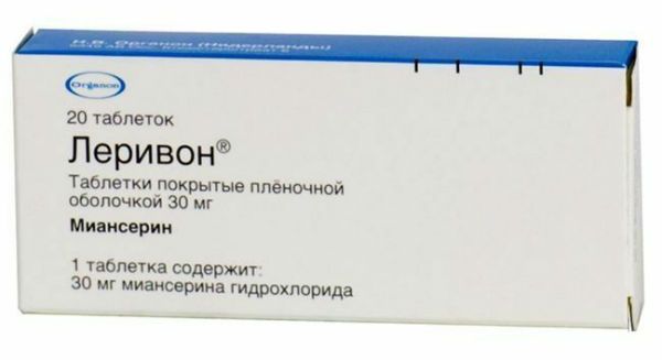 Леривон, 30 мг, таблетки, покрытые пленочной оболочкой, 20 шт. фото