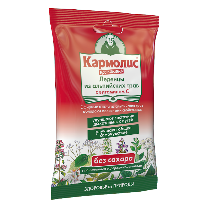 Кармолис Леденцы Про-Актив с витамином C без сахара, 4.16 г, леденцы, 75 г, 1 шт. фото