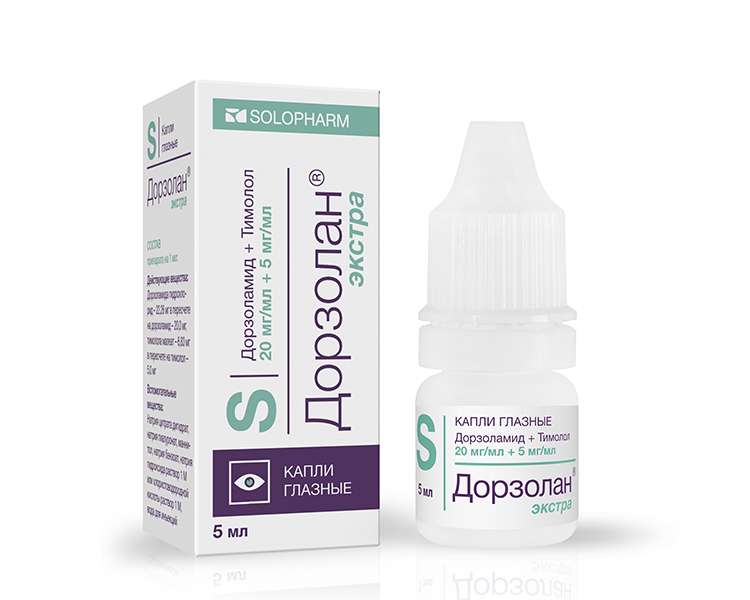 Дорзолан экстра, 20мг/мл+5мг/мл, капли глазные, 5 мл, 1 шт. фото