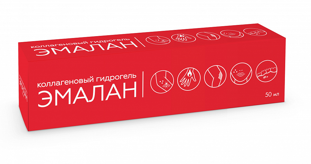 Эмалан Коллагеновый гидрогель, гель для местного и наружного применения, 50 мл, 1 шт. фото