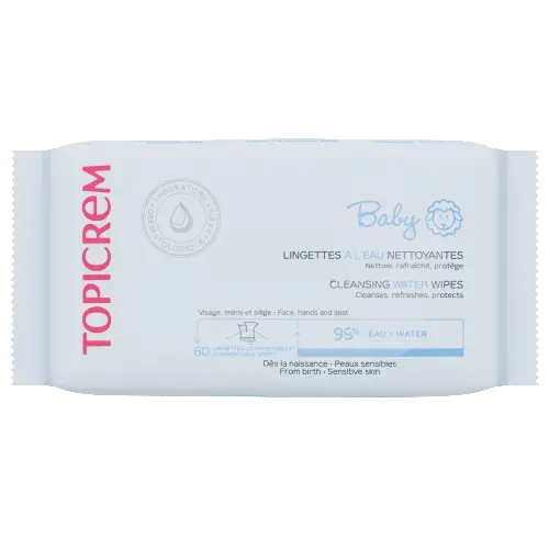 Topicrem baby салфетки на водной основе, салфетки влажные, 60 шт. фото