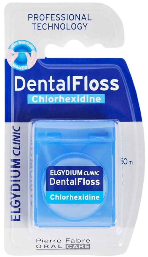 Эльгидиум Clinic, 50 м, нить зубная, 1 шт, с хлоргексидином фото