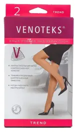Venoteks Trend Колготки женские компрессионные 2 класс компрессии (22-32 mmHg), XXL, 1 шт, капучино фото