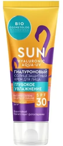 Bio cosmetolog professional крем солнцезащитный гиалуроновый, крем для лица, 50 мл, 1 шт, SPF 30 фото