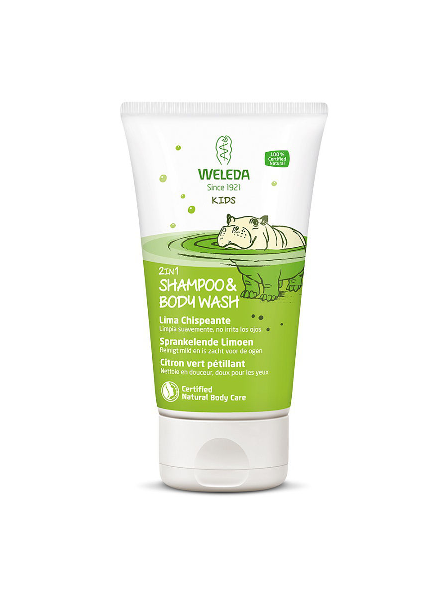 Weleda Шампунь-гель детский для волос и тела Лайм, шампунь-гель, 150 мл, 1 шт. фото