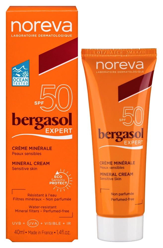Noreva Bergasol эксперт крем минеральный солнцезащитный, крем, 40 мл, 1 шт, SPF50 фото