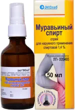 Муравьиный спирт, 1.4%, спрей для наружного применения [спиртовой], 50 мл, 1 шт. фото 