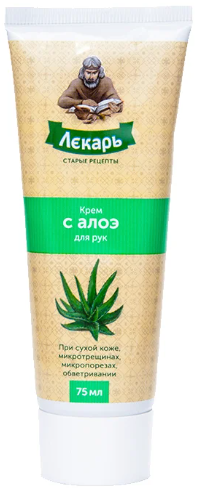 Лекарь крем с алоэ для рук, крем для рук, 75 мл, 1 шт. фото