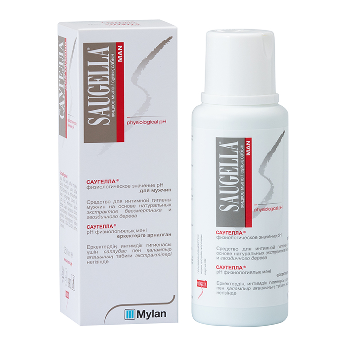 Saugella средство для интимной гигиены для мужчин, мыло жидкое, 250 мл, 1 шт. фото