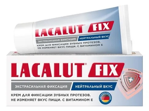 Lacalut Fix, крем для фиксации зубных протезов, 20 мл, 1 шт, нейтральный фото