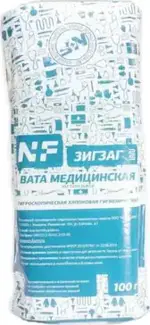 Вата хирургическая нестерильная Зиг-заг, 100 г, 1 шт. фото