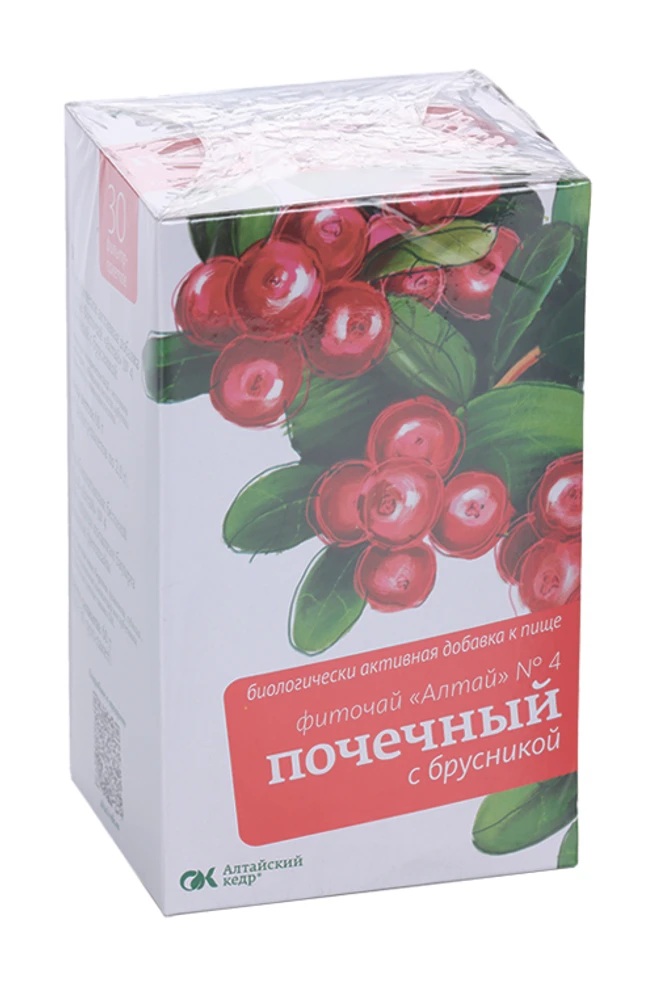 Фиточай Алтай №4 почечный с брусникой, фиточай, 2,0 г, 30 шт. фото