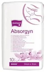 Matopat Absorgyn Прокладки гинекологические стерильные, 34 см x 9 см, прокладки гинекологические, 10 шт. фото