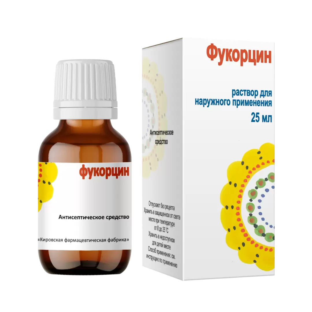 Фукорцин, раствор для наружного применения спиртовой, 25 мл, 1 шт. фото