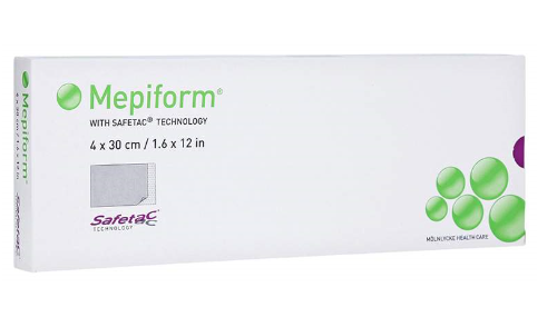 Mepiform повязка, 4 см х 30 см, нетканая основа, 1 шт, нетканая основа, стерильно фото