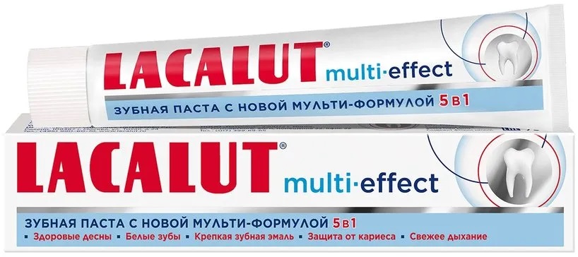 Lacalut Multi-effect 5в1 Зубная паста, паста зубная, 50 мл, 1 шт. фото