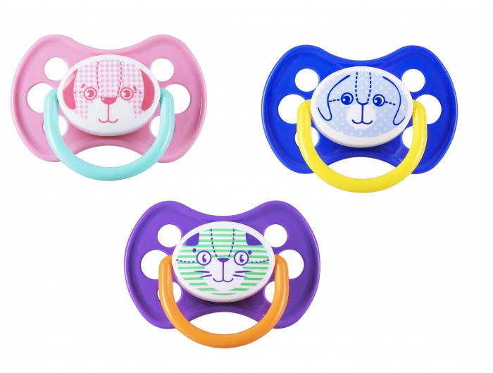 Курносики пустышка латексная ортодонтическая, 1 шт, Зверята, 6 мес+, цвет в ассортименте, арт. 13101 фото