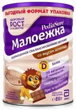 PediaSure Малоежка, смесь сухая, 850 г, 1 шт, шоколад, для детей с 12 месяцев фото