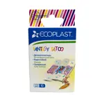 Ecoplast Fantasy tatoo, 2 см х 6 см, лейкопластырь бактерицидный детский, 10 шт, водостойкий фото