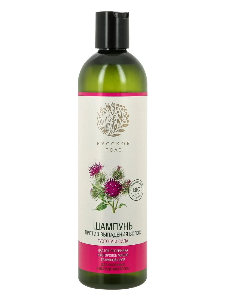 Русское поле Шампунь против выпадения волос Густота и сила, шампунь, 400 мл, 1 шт. фото