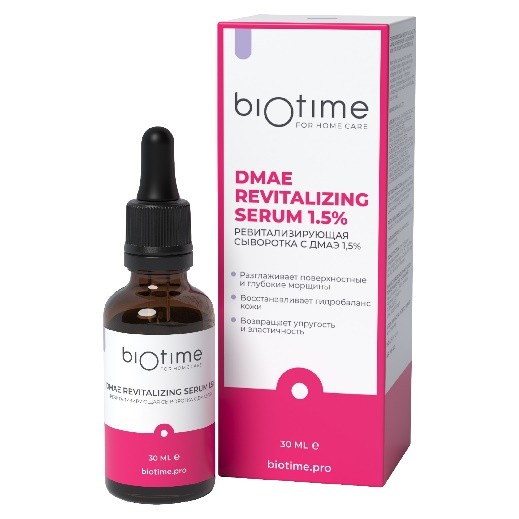 BioTime Сыворотка ревитализирующая с ДМАЭ, 1.5 %, сыворотка, 30 мл, 1 шт. фото
