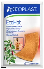 Ecoplast Ecohot Пластырь перцовый, 10 см х 18 см, 1 шт. фото