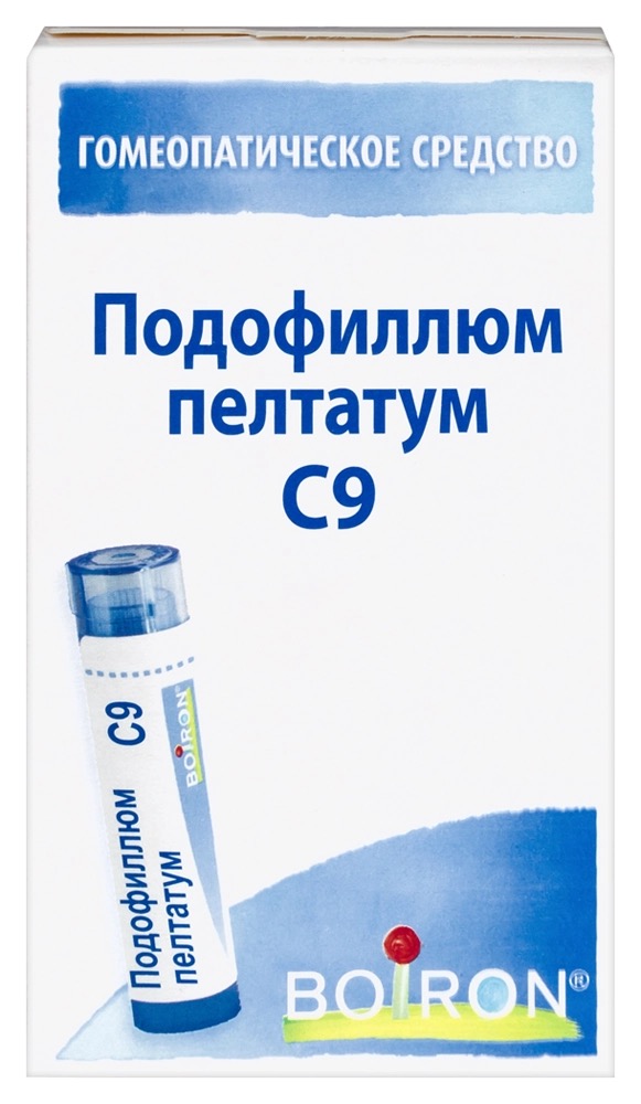 Подофиллюм пелтатум C9, гранулы гомеопатические, 4 г, 1 шт. фото
