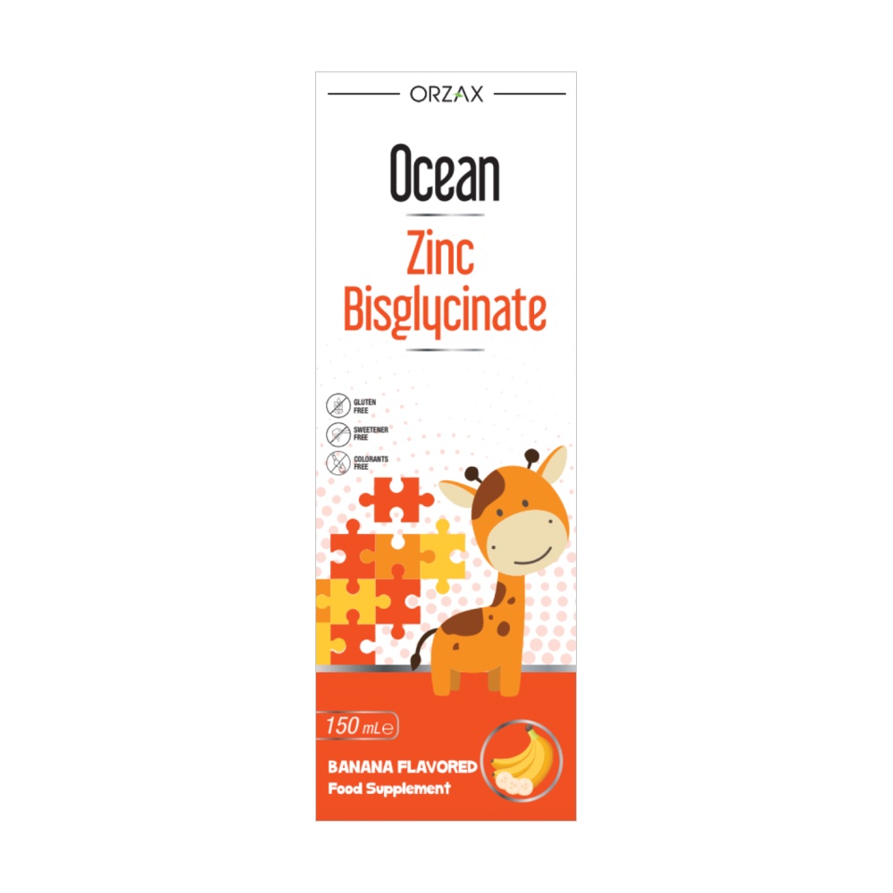 Orzax Ocean цинка бисглицинат, сироп, 250 мл, 1 шт, банан фото