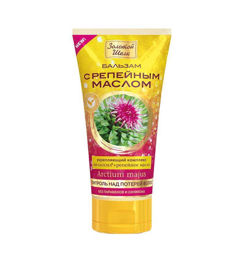 Золотой Шелк Бальзам с репейным маслом контроль над потерей волос, бальзам для волос, 170 мл, 1 шт. фото