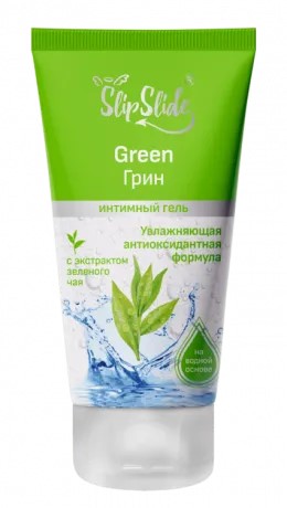 СлипСлайд Гель-смазка интимная увлажняющая антиоксидантная формула экстрактом зеленого чая, гель, 50 мл, 1 шт. фото
