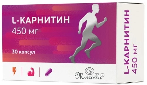 Mirrolla L-карнитин, 450 мг, капсулы, 30 шт. фото